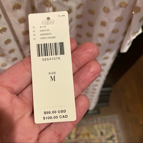 Anthropology Aria shimmer blouse M - Picture 8 of 10